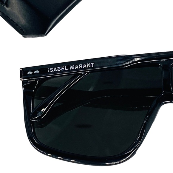 Isabel Marant NEW Elora Flat Top 52mm Iconic Edgy Sunglasses in Black - Picture 8 of 11